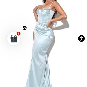 Baby blue dress for a wedding or party